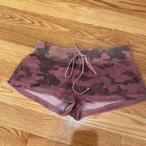 Hard Tail terry shorts pink camo print